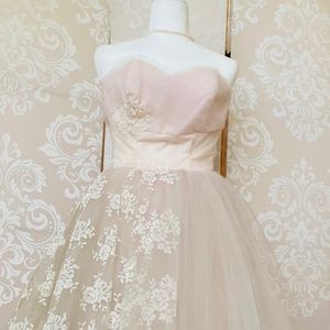 Vintage 50s pink tulle candy confection dress